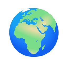 globe on blue background