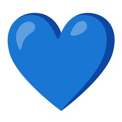 blue heart on white background