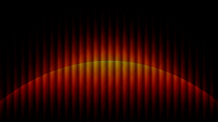dark abstract red and orange gradient background with vertical stripes and a central semicircular glowing wave