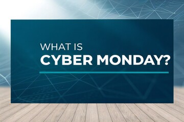 What is Cyber Monday Question Title Card graphic with