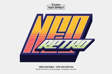 Retro vintage text effect, Editable text effect