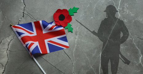 Poppy Day. Remembrance Day - Lest We Forget. White background.  