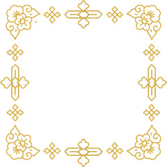 골드 전통 문양 프레임