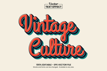 Retro vintage text effect, Editable text effect