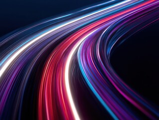 Abstract colorful light trails