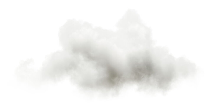 Puffy heaven dream clouds floating on sky transparent backgrounds 3d render png