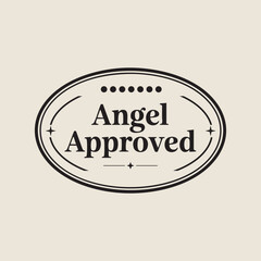 Angel Approved Oval Stamp