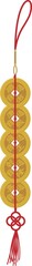 Feng Shui Five Emperors Coins Tassel