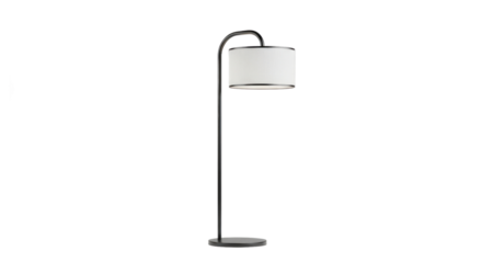 Modern floor lamp with white shade elegant design for interior illumination