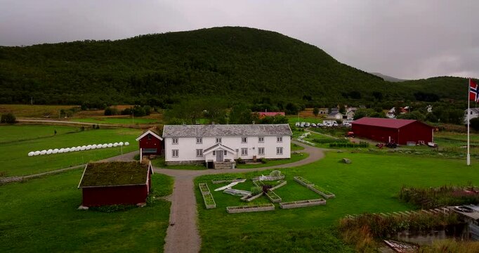 Remote Norwegian Wedding Venues, Traditional Farming Business, Aerial