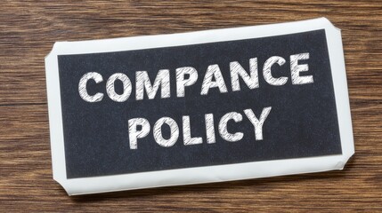Obraz premium Essential compliance policy information displayed on blackboard for business regulation and adherence.
