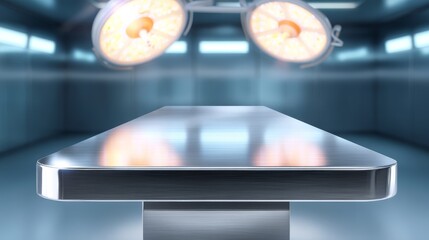 Minimalist workspace design modern table with bright desk lamp for enhanced focus and productivity.