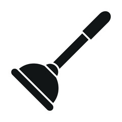 toilet plunger icon vector design template