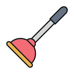 toilet plunger icon vector design template