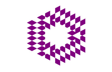 Modern abstract geometric hexagon pattern in vivid purple, unique contemporary decorative art for backgrounds, branding, wallpapers, textile, digital design, business and creative projects