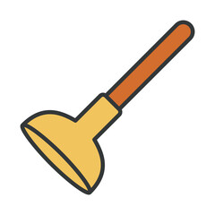 toilet plunger icon vector design template