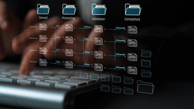 Task workflow system showing document progress through stages. Task tracking improves productivity, ensures visibility, task tracking supports planning, and task tracking manages status. Marrow