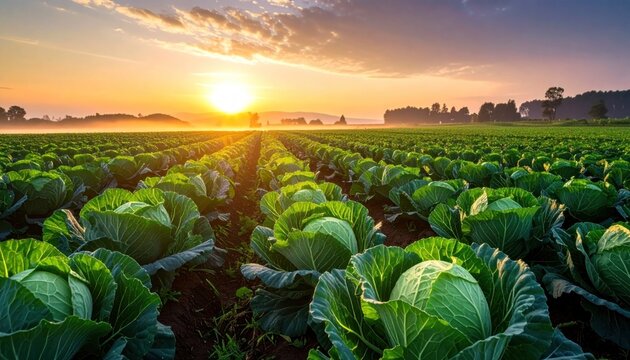 Cabbage Field Sunrise.