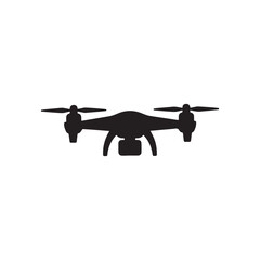 dron with camera icon vector. quadrupter sign simple
