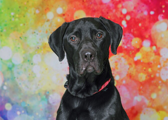 Fototapeta premium Cute dog on an isolated background studio shot