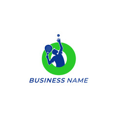 design logo creative padel sport and letter O