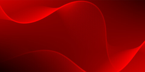 Elegant red vector background with flowing curved lines creating a smooth wave effect. Ideal for modern designs, tech themes, and dynamic visual compositions.