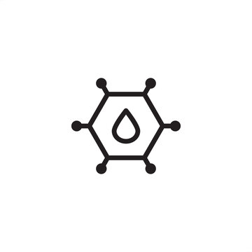 Petrochemicals icon symbolizing petroleum-derived chemical products and molecular structure, representing modern chemical synthesis, specialized organic manufacturing, and industrial feedstock systems