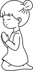 기도 여 흑백