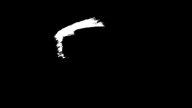 Brush stroke on a white background