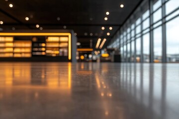 Obraz premium Modern airport interior showcases sleek design with polished sur