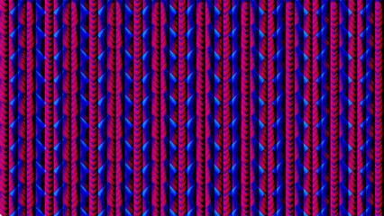 Abstract geometric pattern with vibrant red and blue vertical lines creating a dynamic texture