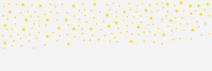 Golden star design isolated on transparent background. Luxury gold stars confetti. Events decoration design elements. seamless confetti stars for design