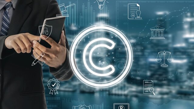 Copyright protection highlights copyright, intellectual property, and legal ownership through law, verification, and secure digital rights Marrow