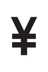 Fototapeta premium A black and white graphic depiction of the japanese yen symbol