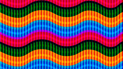 Vibrant wavy lines create a colorful and dynamic background pattern for creative projects