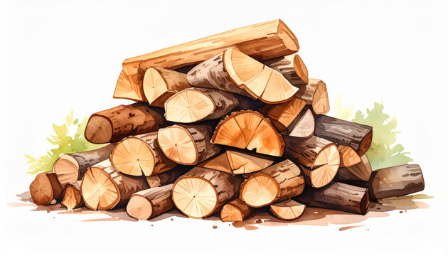 pile of firewood - Powered by Adobe