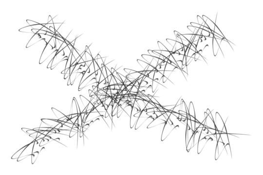Abstract X-Shaped Scribble | Chaotic Hand-Drawn Line Art Background