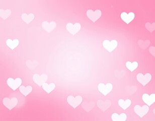 ピンクのハート背景（抽象デザイン）