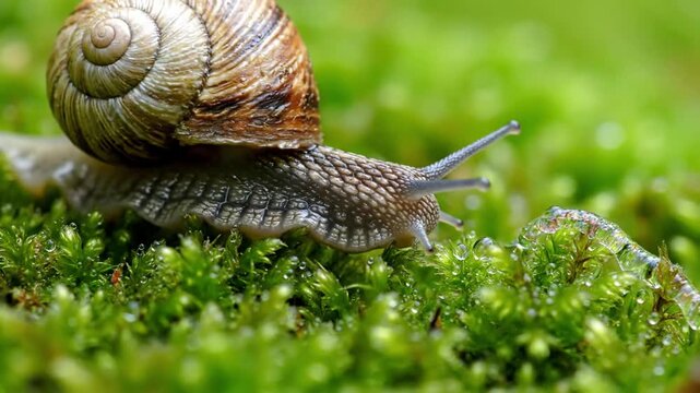 Abstract Perspective of Snail Shell: Explore the spiraling patterns and iridescent qualities of a snail's shell through macro photography, transforming it into an organic, abstract art.