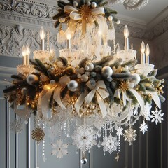 christmas decoration on the ceiling