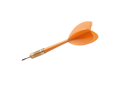Bullseye with Dart isolated on Transparent Background