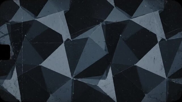 A study in controlled chaos, blending structured geometric animation with organic, raw grunge elements for a compelling visual narrative. Contrasting precise abstract patterns with unpredictable,?