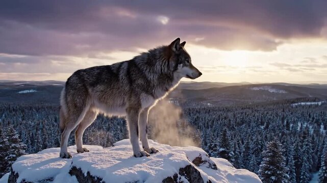 Close up of a wolf's intense, watchful amber eyes and intricately textured fur, conveying primal instinct and acute awareness in the wilderness. Highlighting the detailed features and alert nature?