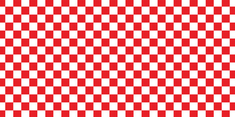 red white checkered seamless background. Red white graphic resource checkered pattern vector ilustartion