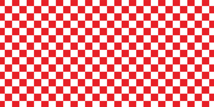 red white checkered seamless background. Red white graphic resource checkered pattern vector ilustartion
