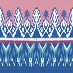 Hand Drawn Tribal Ethnic Ikat Seamless Pattern for Textile and paper printing  - Folk art Ikat - Seamless Pattern - Tribal Silk design  - Southeast Asian Silk Design 