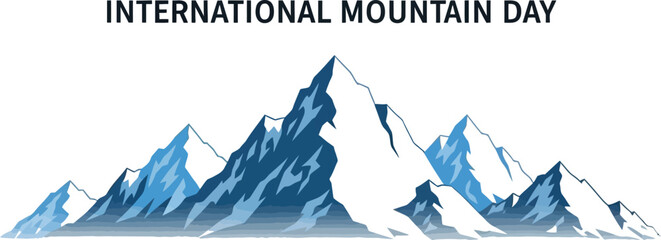 International Mountain Day logo with snowcapped peaks