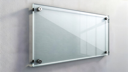 Blank glass plaque 