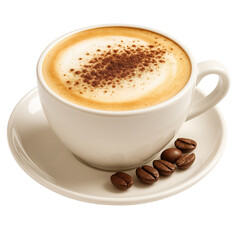 Creamy Cappuccino &ndash; Freshly Brewed Coffee with Frothy Milk and Cocoa Dust