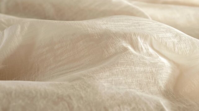 A piece of fabric with a pattern on it. The fabric is white. The pattern is not very detailed. A high-resolution close-up of a delicate parchment paper